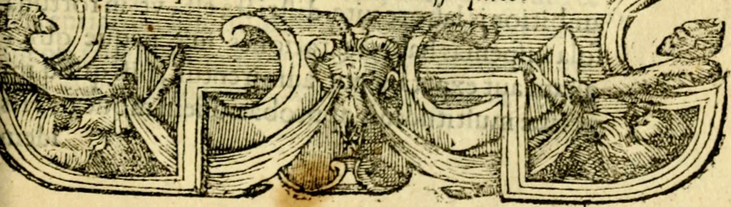 An illustration from Petri Costalij Pegma, : cum narrationibus philosophicis, 1555, leaf 272
