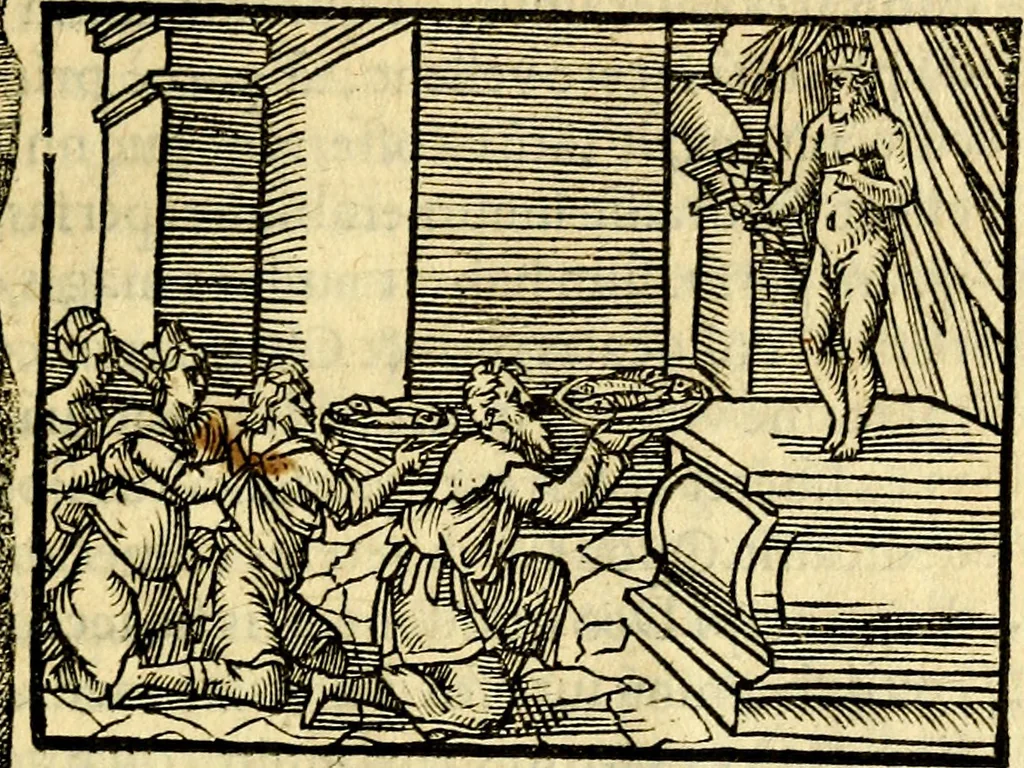 An illustration from Petri Costalij Pegma, : cum narrationibus philosophicis, 1555, leaf 30