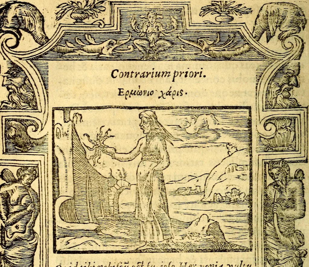 An illustration from Petri Costalij Pegma, : cum narrationibus philosophicis, 1555, leaf 307