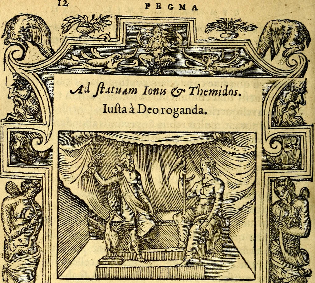 An illustration from Petri Costalij Pegma, : cum narrationibus philosophicis, 1555, leaf 33