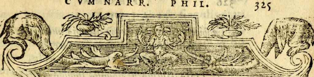 An illustration from Petri Costalij Pegma, : cum narrationibus philosophicis, 1555, leaf 346