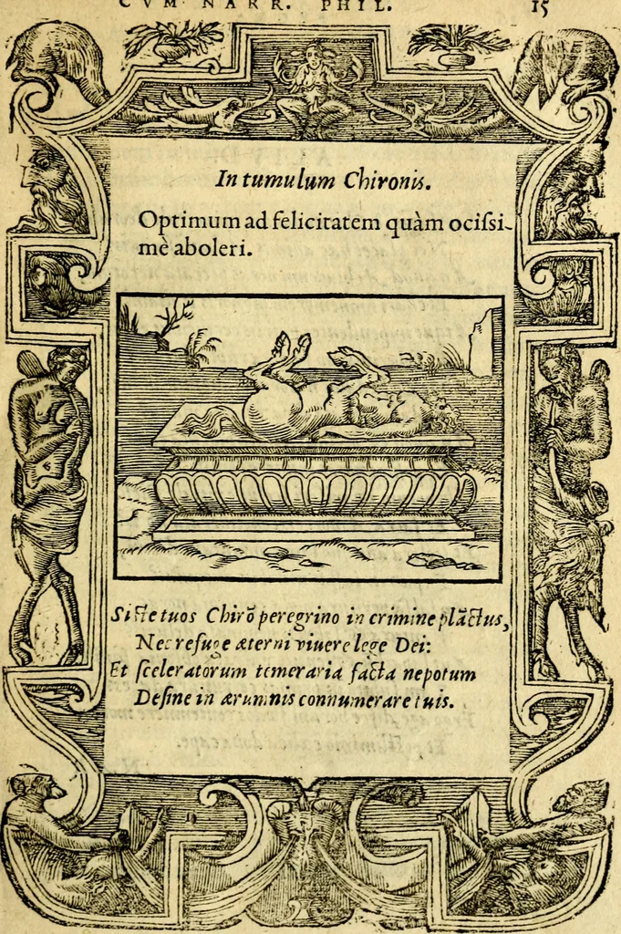 An illustration from Petri Costalij Pegma, : cum narrationibus philosophicis, 1555, leaf 36