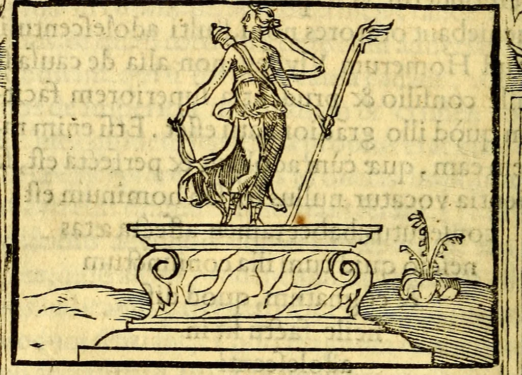 An illustration from Petri Costalij Pegma, : cum narrationibus philosophicis, 1555, leaf 45