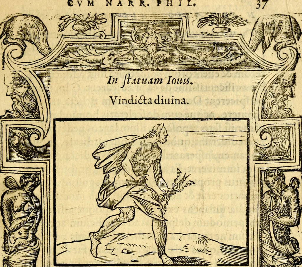 An illustration from Petri Costalij Pegma, : cum narrationibus philosophicis, 1555, leaf 58