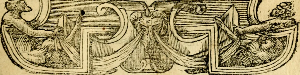 An illustration from Petri Costalij Pegma, : cum narrationibus philosophicis, 1555, leaf 68
