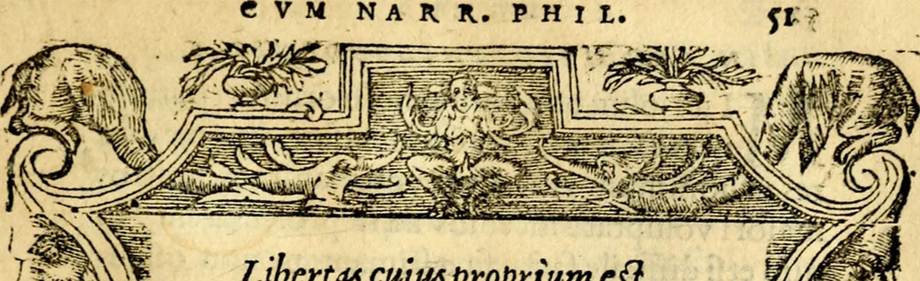 An illustration from Petri Costalij Pegma, : cum narrationibus philosophicis, 1555, leaf 72