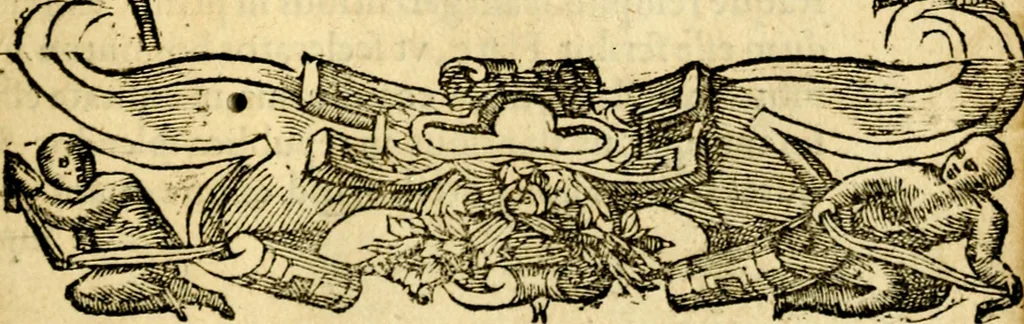 An illustration from Petri Costalij Pegma, : cum narrationibus philosophicis, 1555, leaf 76