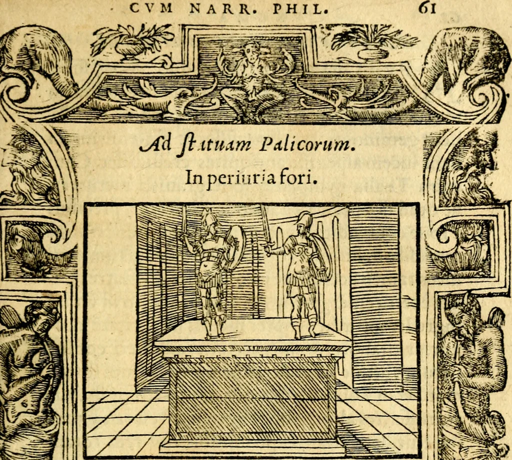 An illustration from Petri Costalij Pegma, : cum narrationibus philosophicis, 1555, leaf 82