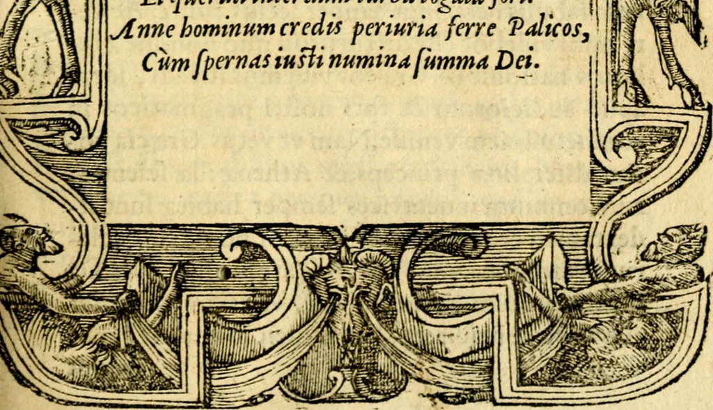 An illustration from Petri Costalij Pegma, : cum narrationibus philosophicis, 1555, leaf 82