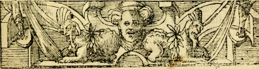 An illustration from Petri Costalij Pegma, : cum narrationibus philosophicis, 1555, leaf 86