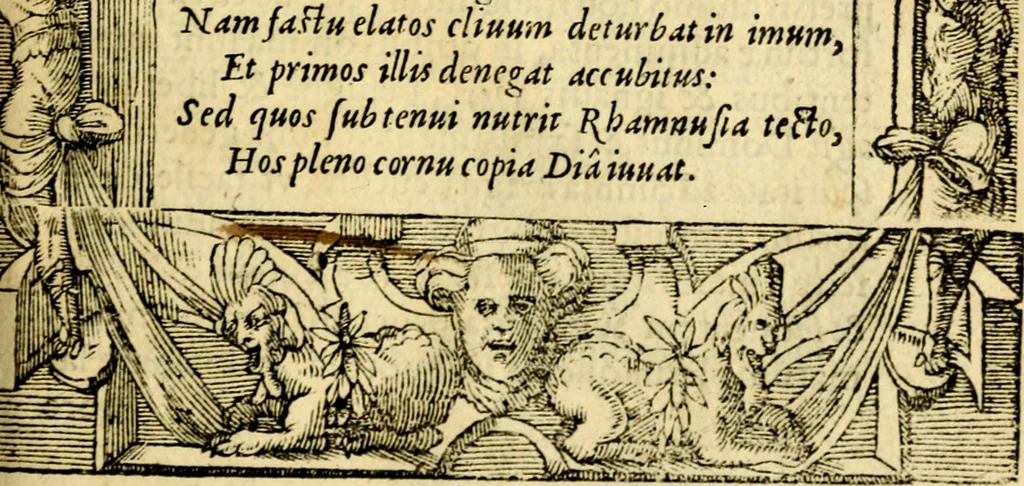 An illustration from Petri Costalij Pegma, : cum narrationibus philosophicis, 1555, leaf 96