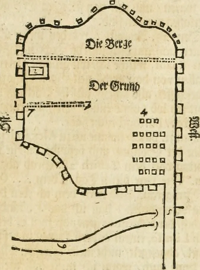 An illustration from Petri della Valle, eines vornehmen Römischen patritii, Reiss-Beschreibung in unterschiedliche Theile der Welt : nemlich in Türckey, Egypten, Palestina, Persien, Ost-Indien, und andere weit entlegene Landschafften, samt einer aussführlichen Erzehlung aller Denck- und Merckwürdigster Sachen, so darinnen zu finden und anzutreffen ..., 1674, leaf 1038