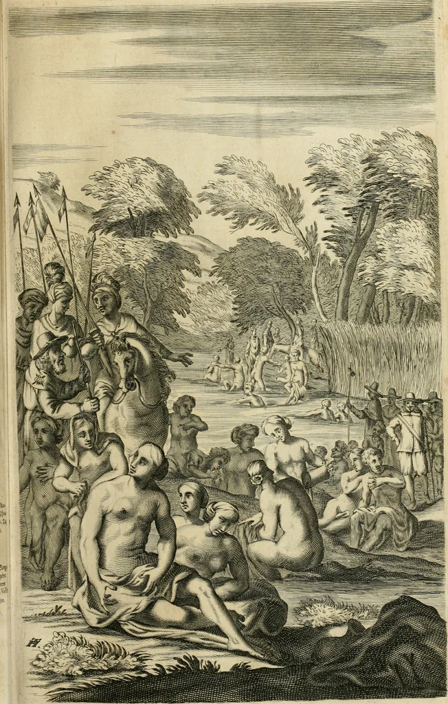 An illustration from Petri della Valle, eines vornehmen Römischen patritii, Reiss-Beschreibung in unterschiedliche Theile der Welt : nemlich in Türckey, Egypten, Palestina, Persien, Ost-Indien, und andere weit entlegene Landschafften, samt einer aussführlichen Erzehlung aller Denck- und Merckwürdigster Sachen, so darinnen zu finden und anzutreffen ..., 1674, leaf 194