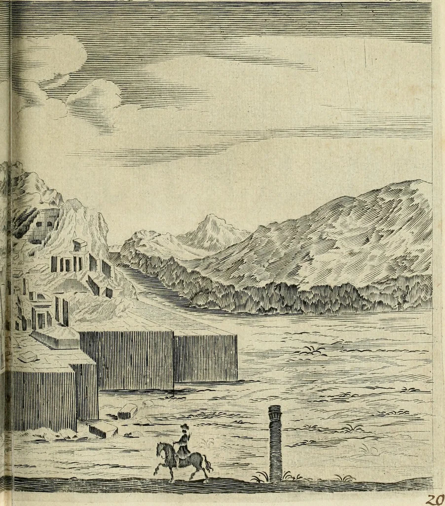 An illustration from Petri della Valle, eines vornehmen Römischen patritii, Reiss-Beschreibung in unterschiedliche Theile der Welt : nemlich in Türckey, Egypten, Palestina, Persien, Ost-Indien, und andere weit entlegene Landschafften, samt einer aussführlichen Erzehlung aller Denck- und Merckwürdigster Sachen, so darinnen zu finden und anzutreffen ..., 1674, leaf 682