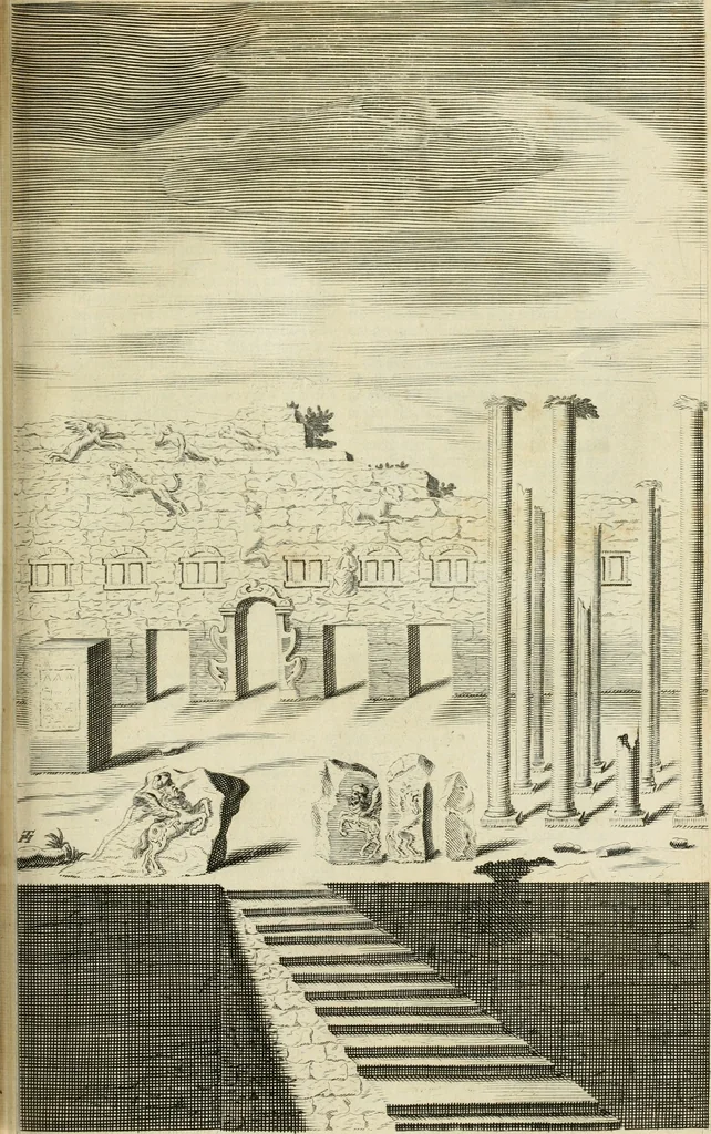 An illustration from Petri della Valle, eines vornehmen Römischen patritii, Reiss-Beschreibung in unterschiedliche Theile der Welt : nemlich in Türckey, Egypten, Palestina, Persien, Ost-Indien, und andere weit entlegene Landschafften, samt einer aussführlichen Erzehlung aller Denck- und Merckwürdigster Sachen, so darinnen zu finden und anzutreffen ..., 1674, leaf 684