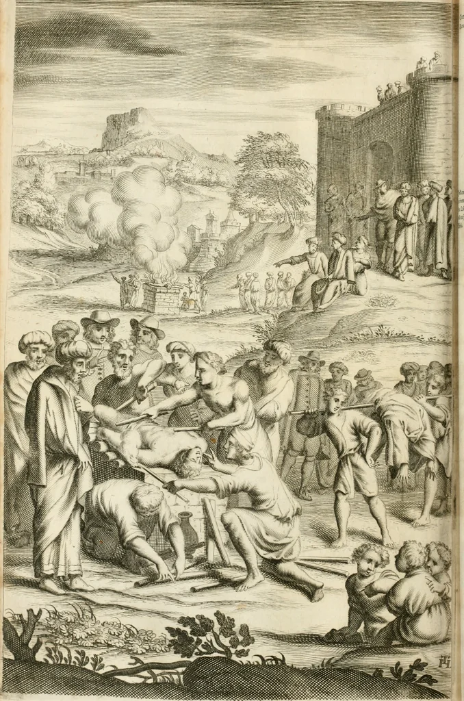 An illustration from Petri della Valle, eines vornehmen Römischen patritii, Reiss-Beschreibung in unterschiedliche Theile der Welt : nemlich in Türckey, Egypten, Palestina, Persien, Ost-Indien, und andere weit entlegene Landschafften, samt einer aussführlichen Erzehlung aller Denck- und Merckwürdigster Sachen, so darinnen zu finden und anzutreffen ..., 1674, leaf 867
