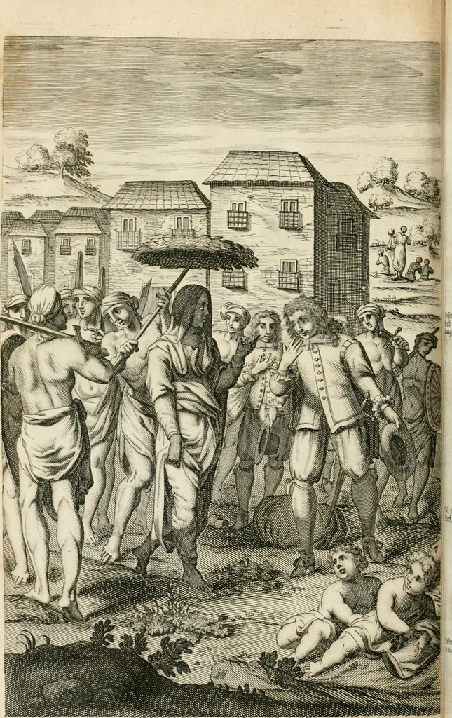 An illustration from Petri della Valle, eines vornehmen Römischen patritii, Reiss-Beschreibung in unterschiedliche Theile der Welt : nemlich in Türckey, Egypten, Palestina, Persien, Ost-Indien, und andere weit entlegene Landschafften, samt einer aussführlichen Erzehlung aller Denck- und Merckwürdigster Sachen, so darinnen zu finden und anzutreffen ..., 1674, leaf 937