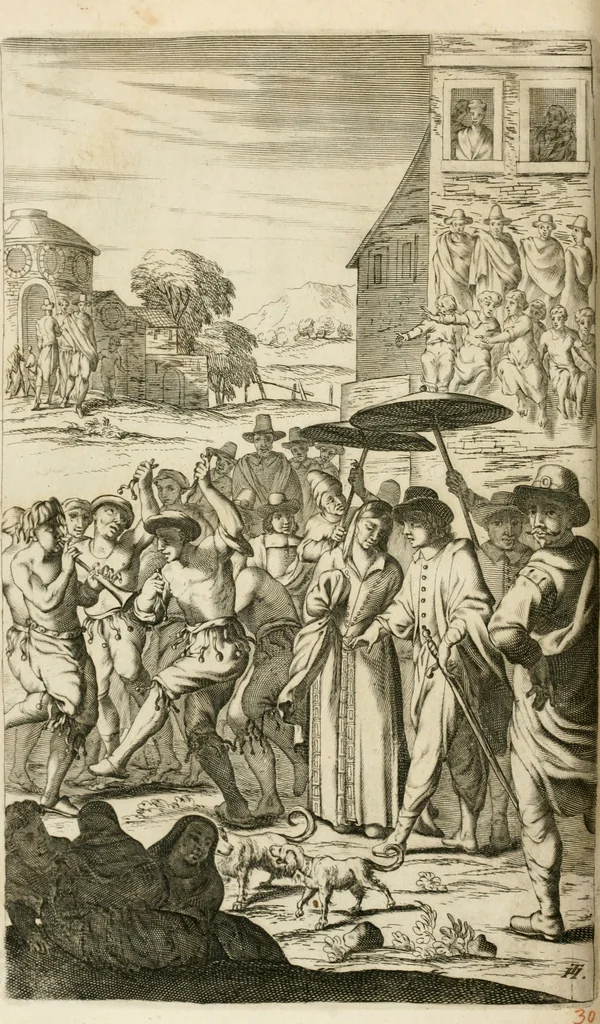 An illustration from Petri della Valle, eines vornehmen Römischen patritii, Reiss-Beschreibung in unterschiedliche Theile der Welt : nemlich in Türckey, Egypten, Palestina, Persien, Ost-Indien, und andere weit entlegene Landschafften, samt einer aussführlichen Erzehlung aller Denck- und Merckwürdigster Sachen, so darinnen zu finden und anzutreffen ..., 1674, leaf 985