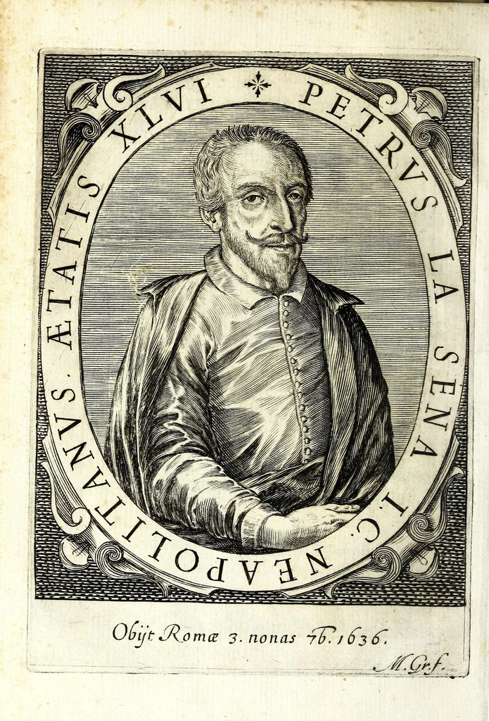 An illustration from Petri La Sena I.C. Neap. Cleombrotus, siue, De ijs, qui in aquis pereunt, philologica dissertatio, 1637, leaf 14
