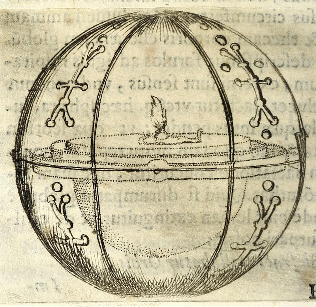 An illustration from Petri La Sena I.C. Neap. Cleombrotus, siue, De ijs, qui in aquis pereunt, philologica dissertatio, 1637, leaf 30