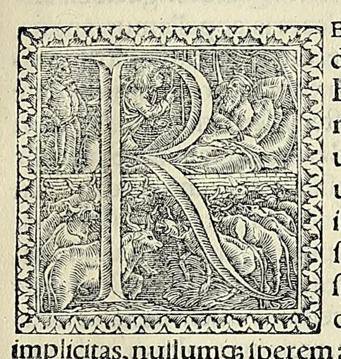An illustration from Petri Martyris ab Angleria, Mediolanen. oratoris clarissimi. Fernandi & Helisabeth Hispaniarum quondam regum à consilijs, de rebus oceanicis & orbe nouo decades tres: quibus quicquid de inuentis nuper terris traditum, nouarum rerum cupidum lectorem retinere possit, copiose, fideliter, eruditeq́[ue] docetur. Eivsdem praeterea Legationis babylonicae libri tres .., 1533, leaf 179