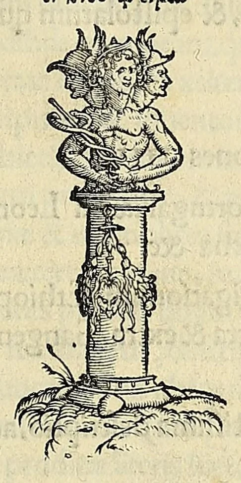 An illustration from Petri Martyris ab Angleria, Mediolanen. oratoris clarissimi. Fernandi & Helisabeth Hispaniarum quondam regum à consilijs, de rebus oceanicis & orbe nouo decades tres: quibus quicquid de inuentis nuper terris traditum, nouarum rerum cupidum lectorem retinere possit, copiose, fideliter, eruditeq́[ue] docetur. Eivsdem praeterea Legationis babylonicae libri tres .., 1533, leaf 213