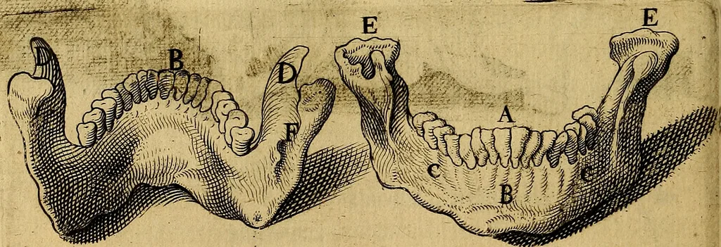 An illustration from Petri Paaw Amsteldamensis, in Academia Lugduno-Batava anatomici & botanici professoris Primitiae anatomicae : de humani corporis ossibus, 1615, leaf 101