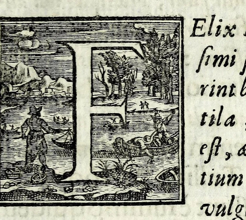 An illustration from Petri Pauli Boschae bibliothecarii, ex sodalitio Sacerdotum Oblatorum, De origine et statu bibliothecae Ambrosianae hemidecas, 1672, leaf 25