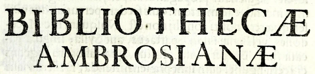 An illustration from Petri Pauli Boschae bibliothecarii, ex sodalitio Sacerdotum Oblatorum, De origine et statu bibliothecae Ambrosianae hemidecas, 1672, leaf 31