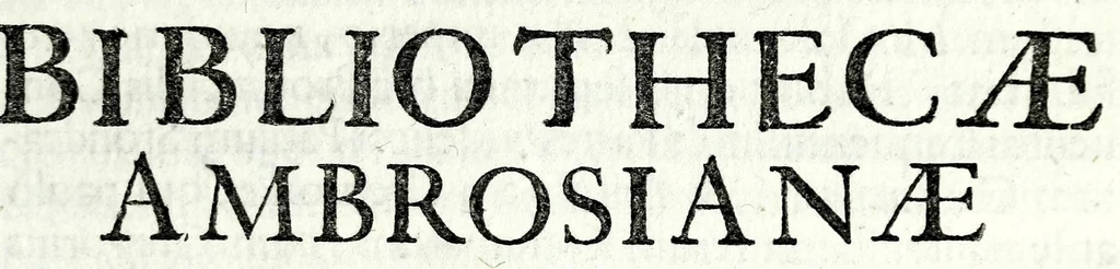 An illustration from Petri Pauli Boschae bibliothecarii, ex sodalitio Sacerdotum Oblatorum, De origine et statu bibliothecae Ambrosianae hemidecas, 1672, leaf 69