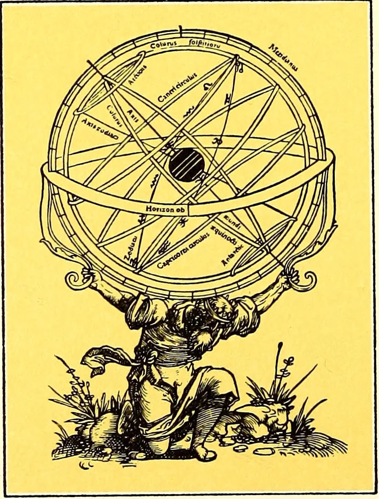 An illustration from Petri Peregrini Maricurtensis De magnete, seu, Rota perpetui motus, libellus ..., 1558, leaf 1