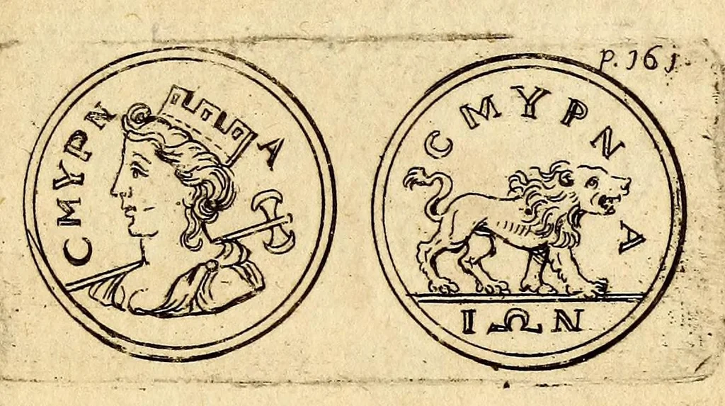 An illustration from Petri Petiti, philosophi, & Doct. medici De Amazonibus dissertatio, : quâ an verè extiterint, necne, variis ultro citroque conjecturis & argumentis disputatur. Multa etiam ad eam gentem pertinentia, ex antiquis monumentis eruuntur atque illustrantur, 1685, leaf 175
