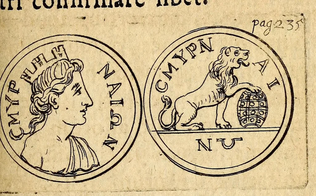 An illustration from Petri Petiti, philosophi, & Doct. medici De Amazonibus dissertatio, : quâ an verè extiterint, necne, variis ultro citroque conjecturis & argumentis disputatur. Multa etiam ad eam gentem pertinentia, ex antiquis monumentis eruuntur atque illustrantur, 1685, leaf 249