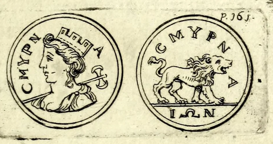 An illustration from Petri Petiti, philosophi & doct. medici, De Amazonibus dissertatio, quâ an verè extiterint, necne, variis ultro citroque conjecturis & argumentis disputatur. Multa etiam ad eam gentem pertinentia, ex antiquis monumentis eruuntur atque illustrantur, 1685, leaf 171