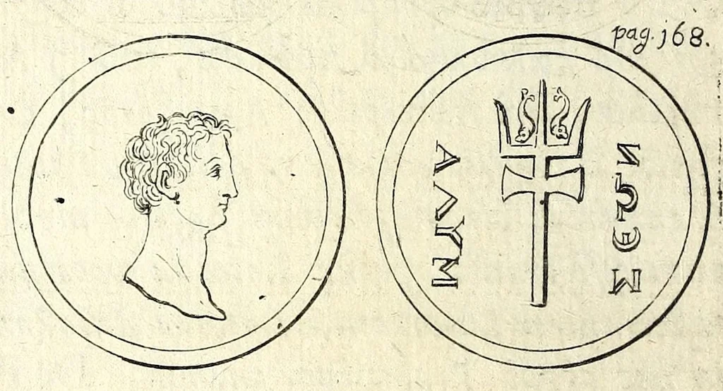 An illustration from Petri Petiti, philosophi & doct. medici, De Amazonibus dissertatio, quâ an verè extiterint, necne, variis ultro citroque conjecturis & argumentis disputatur. Multa etiam ad eam gentem pertinentia, ex antiquis monumentis eruuntur atque illustrantur, 1685, leaf 292