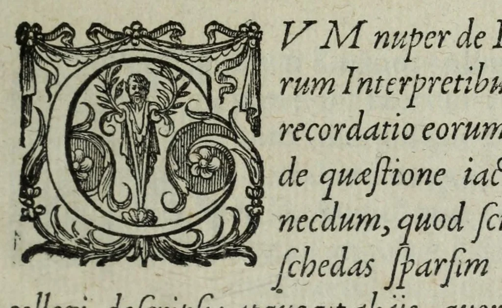 An illustration from Petri Pithoei Opera, sacra, iuridica, historica, miscellanea, 1609, leaf 17