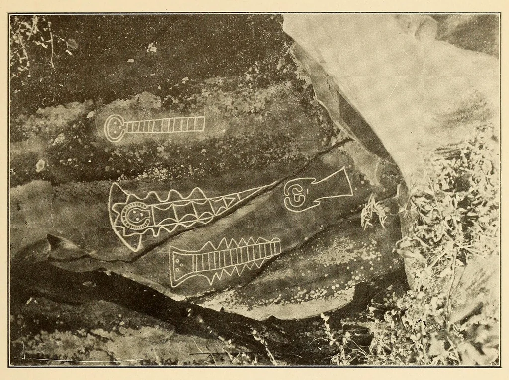 An illustration from Petroglyphs of Saint Vincent, British West Indies, 1914, leaf 23