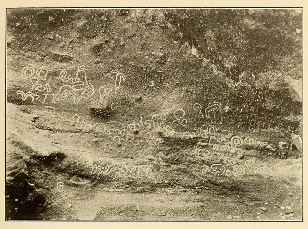 An illustration from Petroglyphs of Saint Vincent, British West Indies, 1914, leaf 25