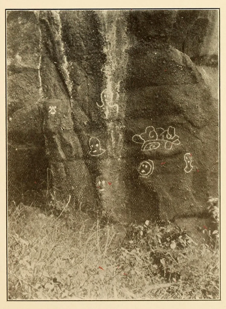 An illustration from Petroglyphs of Saint Vincent, British West Indies, 1914, leaf 25