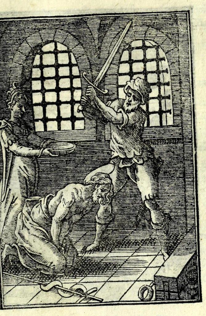 An illustration from Petrou Kanisiou tou tēs Etaireias Iēsou theologou Katēchismos eikonismenos, 1613, leaf 133