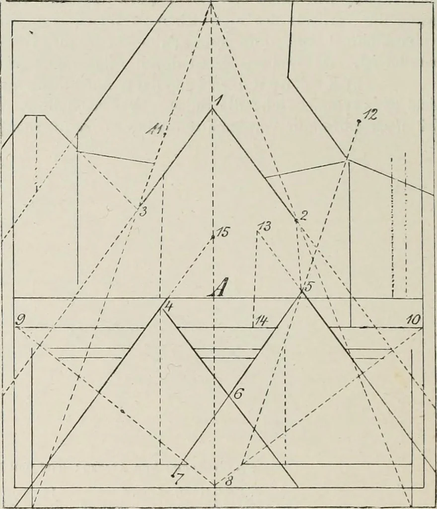 An illustration from Petrus Pictor Burgensis De prospectiva pingendi : nach dem Codex der Königlichen Bibliothek zu Parma : nebst deutscher Übersetzung : zum erstenmale veröffentlicht, 1899, leaf 39