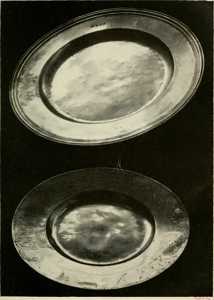 An illustration from The pewter collector : a guide to English pewter with some reference to foreign work, 1921, leaf 110