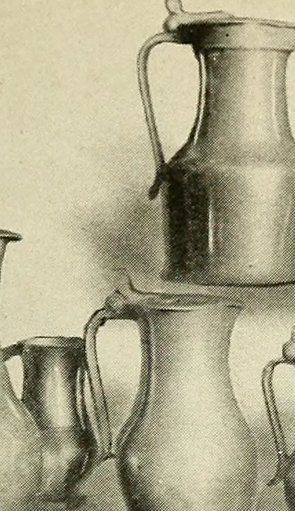 An illustration from The pewter collector : a guide to English pewter with some reference to foreign work, 1921, leaf 120