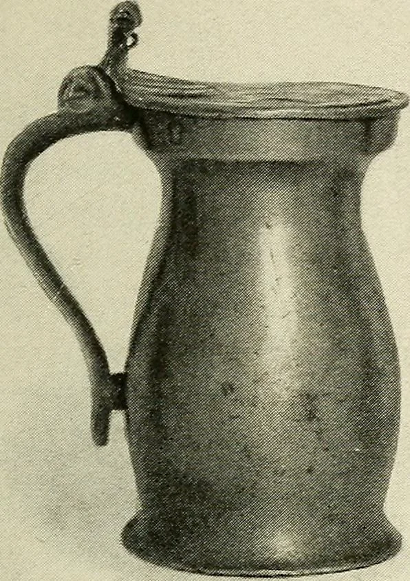 An illustration from The pewter collector : a guide to English pewter with some reference to foreign work, 1921, leaf 130