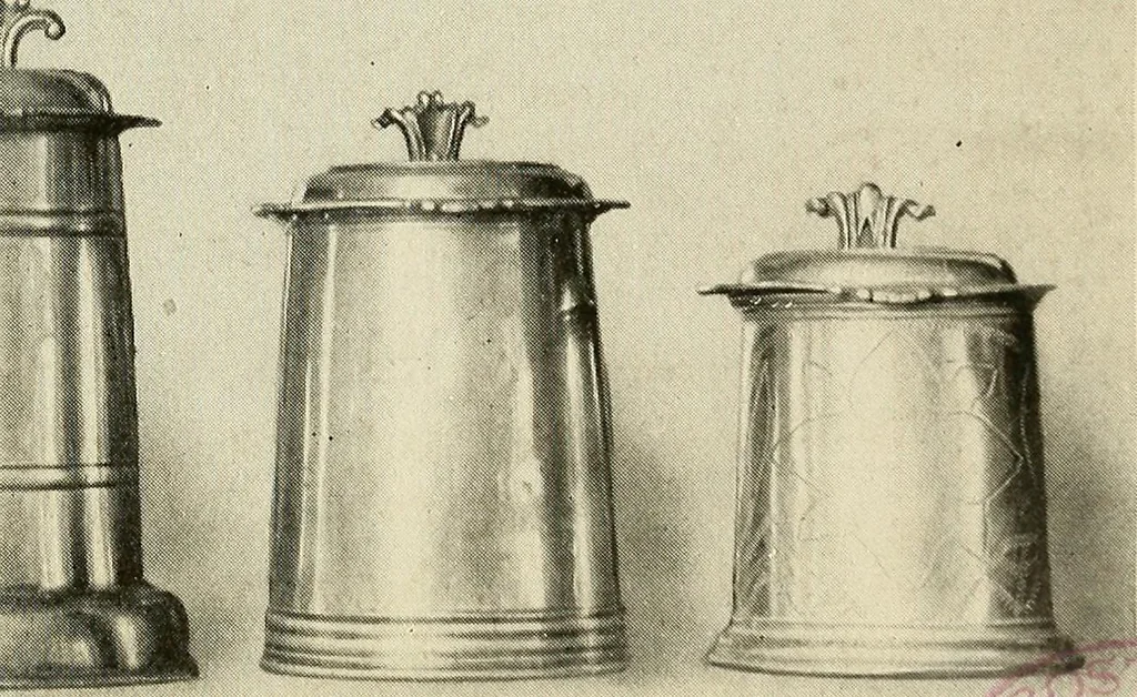 An illustration from The pewter collector : a guide to English pewter with some reference to foreign work, 1921, leaf 140