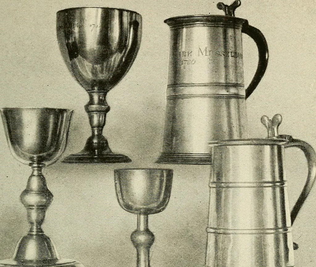 An illustration from The pewter collector : a guide to English pewter with some reference to foreign work, 1921, leaf 150