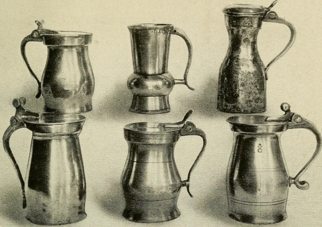 An illustration from The pewter collector : a guide to English pewter with some reference to foreign work, 1921, leaf 30