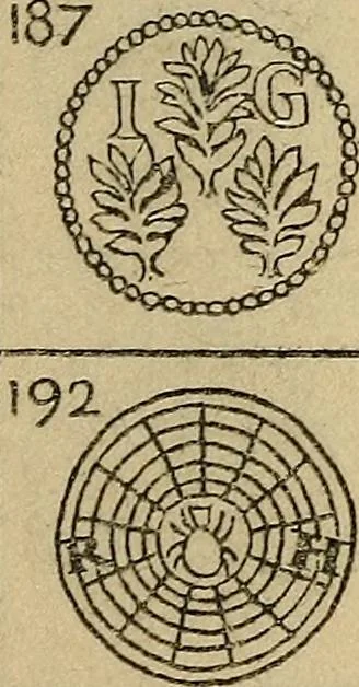 An illustration from The pewter collector : a guide to English pewter with some reference to foreign work, 1921, leaf 308