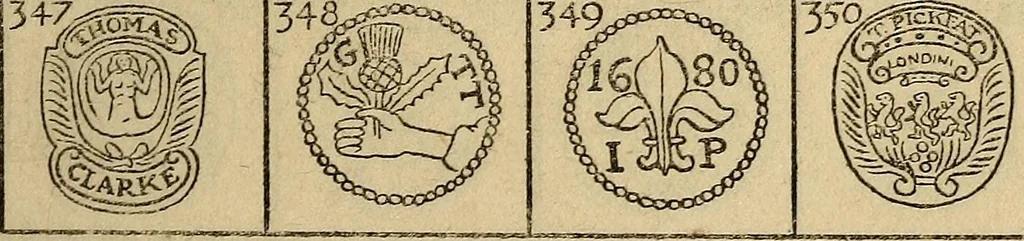 An illustration from The pewter collector : a guide to English pewter with some reference to foreign work, 1921, leaf 312