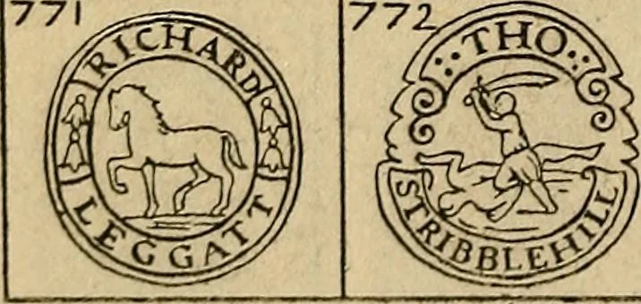 An illustration from The pewter collector : a guide to English pewter with some reference to foreign work, 1921, leaf 323